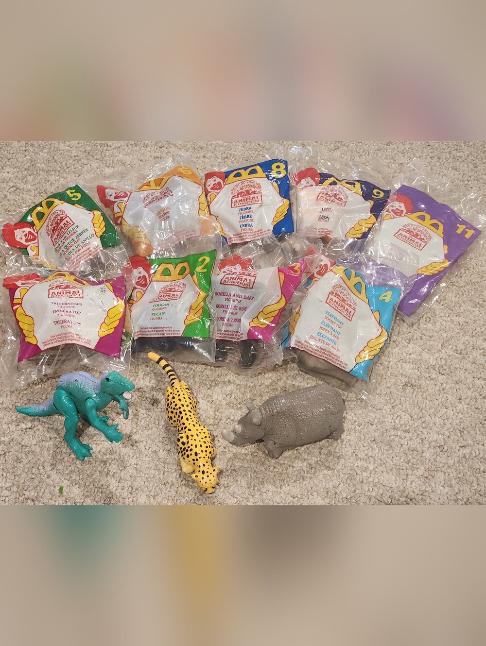 Vintage Rare Disney Animal Kingdom Complete set of 12 Original happy meal toys!